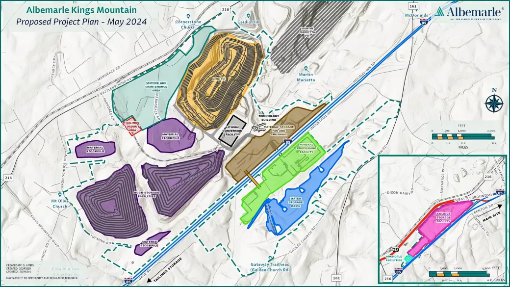 Image of proposed project plan for Kings Mountain.