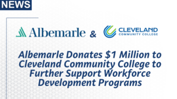Announcement of donation to Cleveland Community College