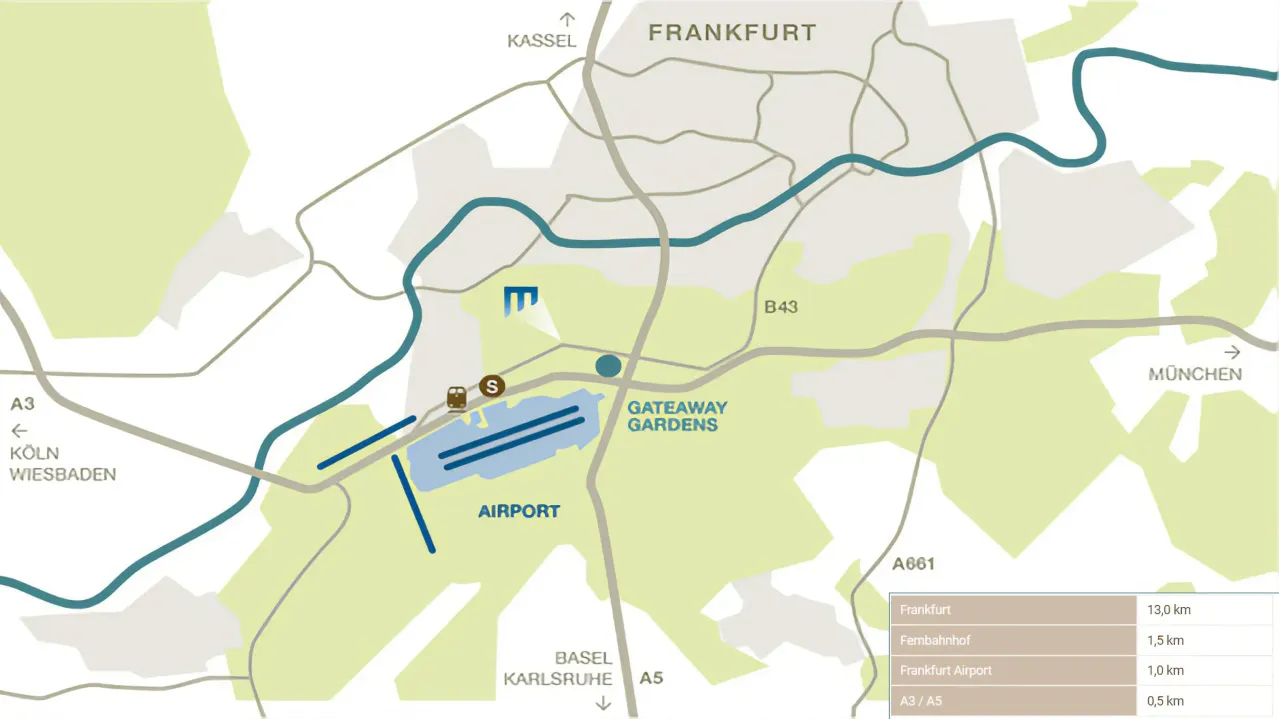 Frankfurt map graphic