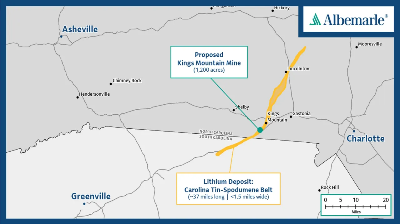 Kings Mountain North Carolina US map
