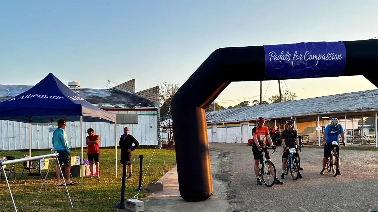 Photo of Albemarle Pedals for Compassion event.