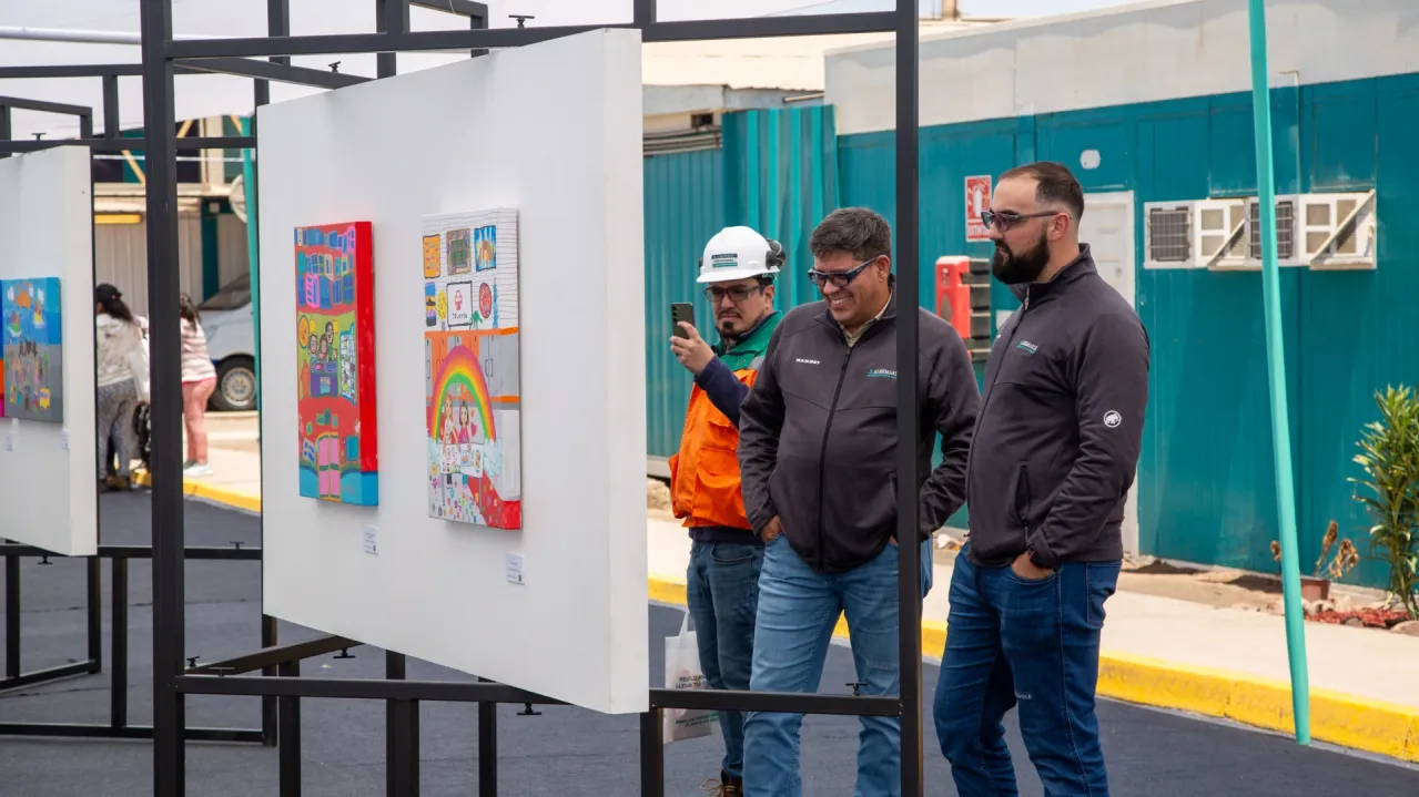 Albemarle staff at art exhibition 