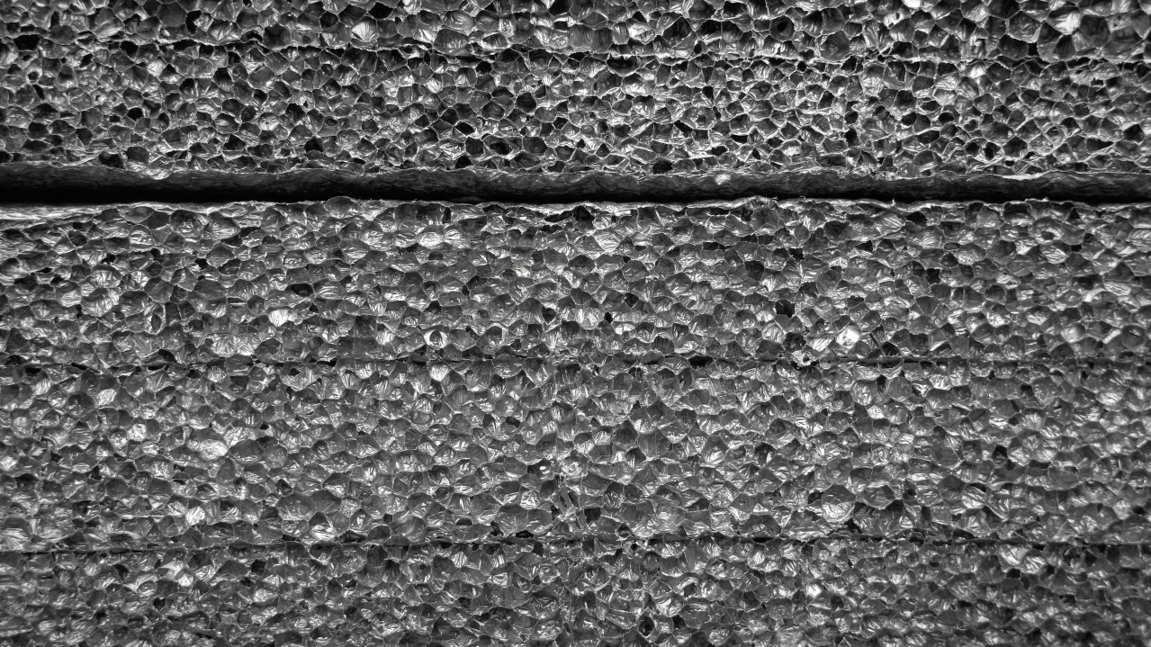 Close-up image of polyethylene foam