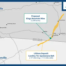 Kings Mountain North Carolina US map