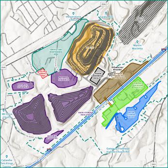 Screen grab of Proposed Mine map showing terrain