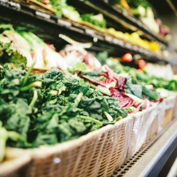 Grocery store produce isle