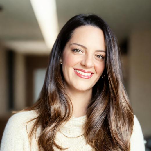 female executive smiling