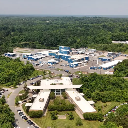 Aerial view of modern day Kings Mountain. 