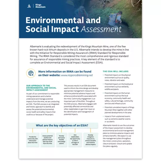 Social impact fact sheet thumbnail image in English.