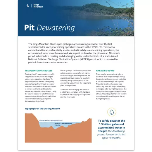 Pit dewatering factsheet thumbnail image.