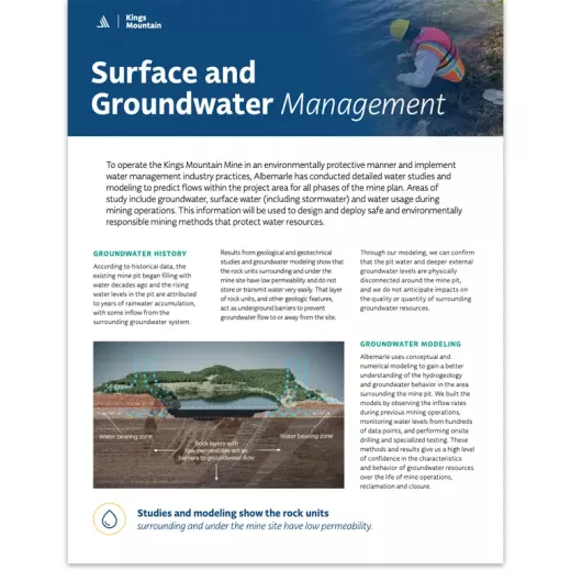Surface and groundwater factsheet thumbnail image.