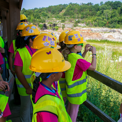 A photo of a tour group at the Albemarle Kings Mountain facility