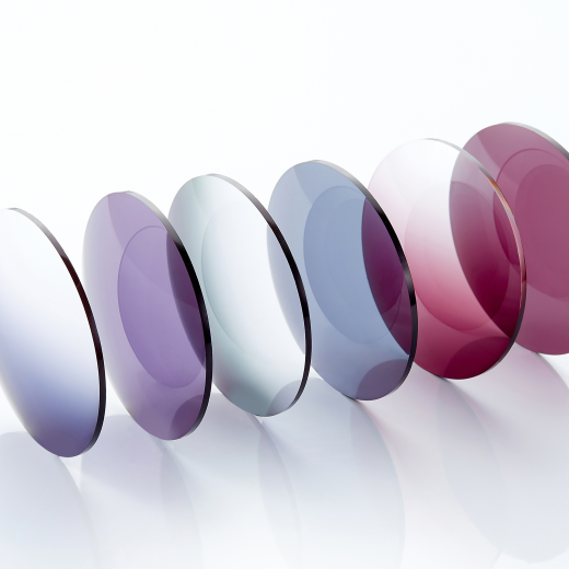 Image of a gradient of optical lenses